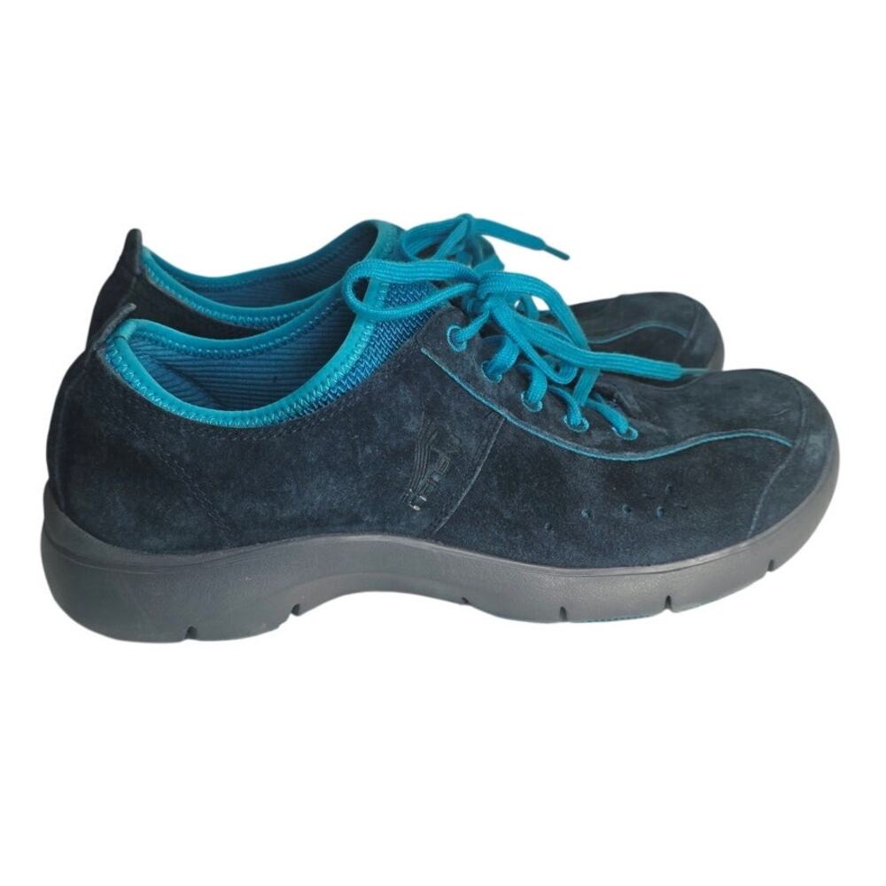 Dansko Leather Walking Shoes Women's 8.5-9 Blue Turquoise Lace Up Casual